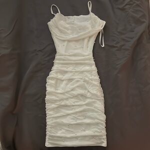 So Much Class Faux Pearl Mini Dress